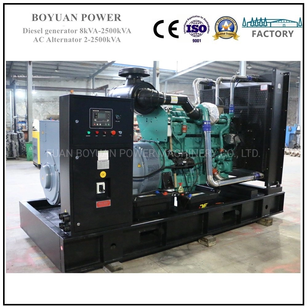 مولد ديزل مزود بالطاقة من نوع ATS مع نظام تبريد مائي من كمنز نوع مفتوح وصامت 375kVA