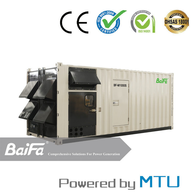 880kw حاوية 20FT مولد كهربائي يعمل بالديزل مزود بمحرك ميتو