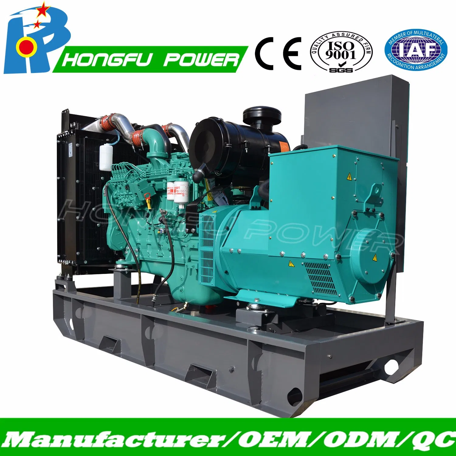 100kw 125kVA مولد الطاقة المصنّف مجموعة مولدات ديزل كمينز معتمد من ISO