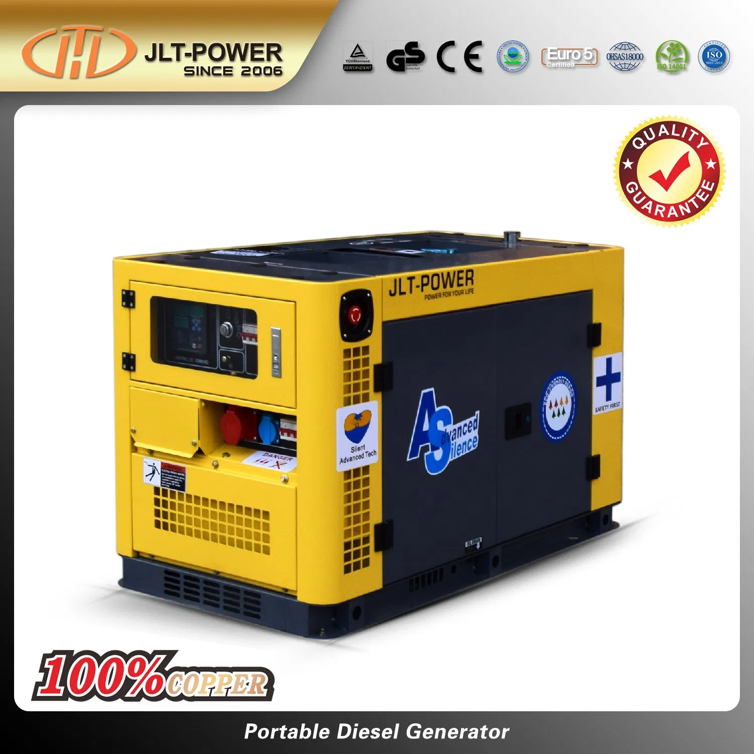 مولدات ديزل فائقة الصمت مصنوعة بالكامل من النحاس 4.5kw إلى 15kw مبردة بالهواء 6kva 8kva 10kva 12kva مولدات 110v 220v 380v 50hz 60hz