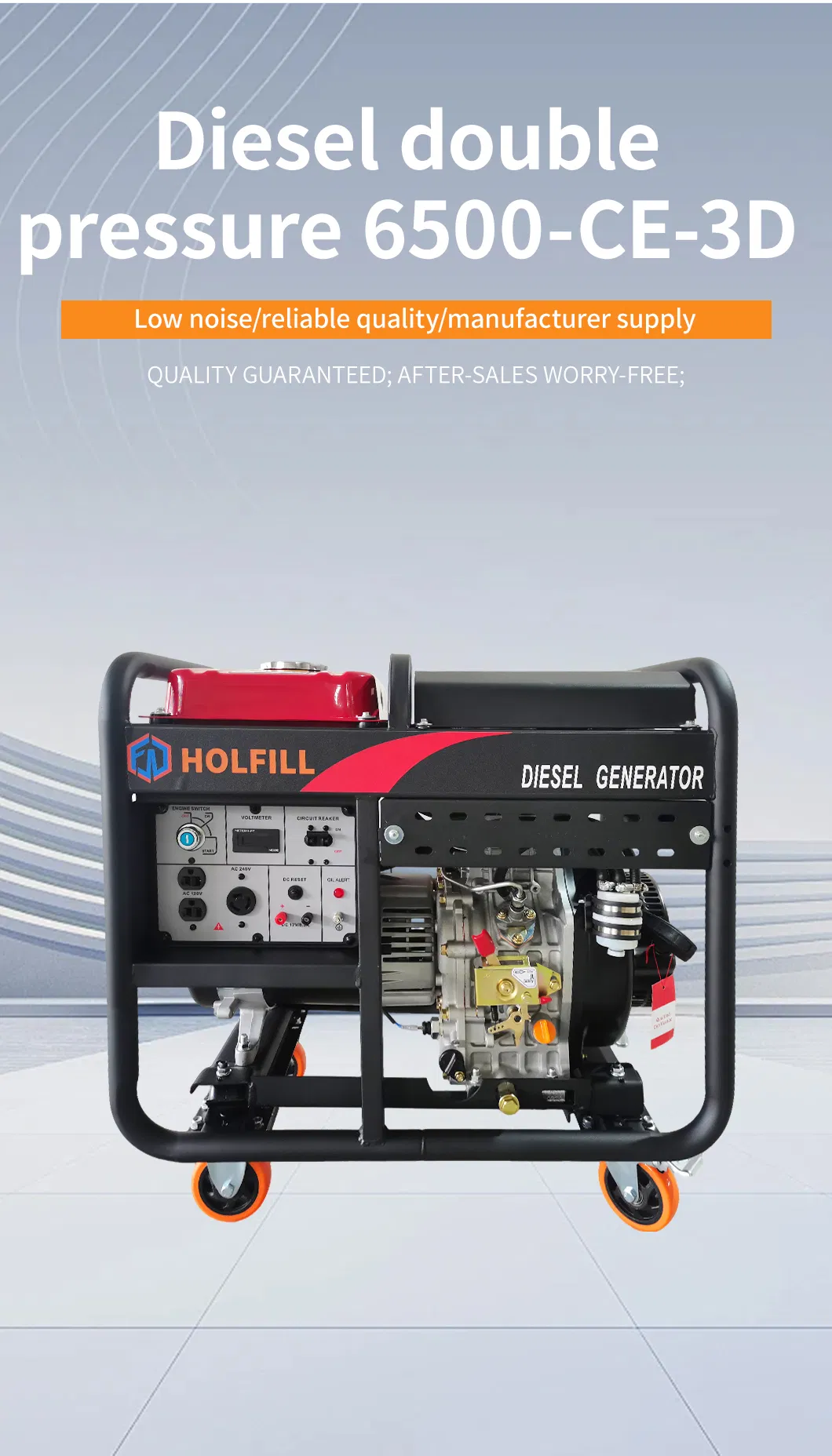 5kw/5.5kw مولد ديزل مفتوح 120V/230V طاقة موثوقة جهد مزدوج للبناء والاحتياطي الطارئ