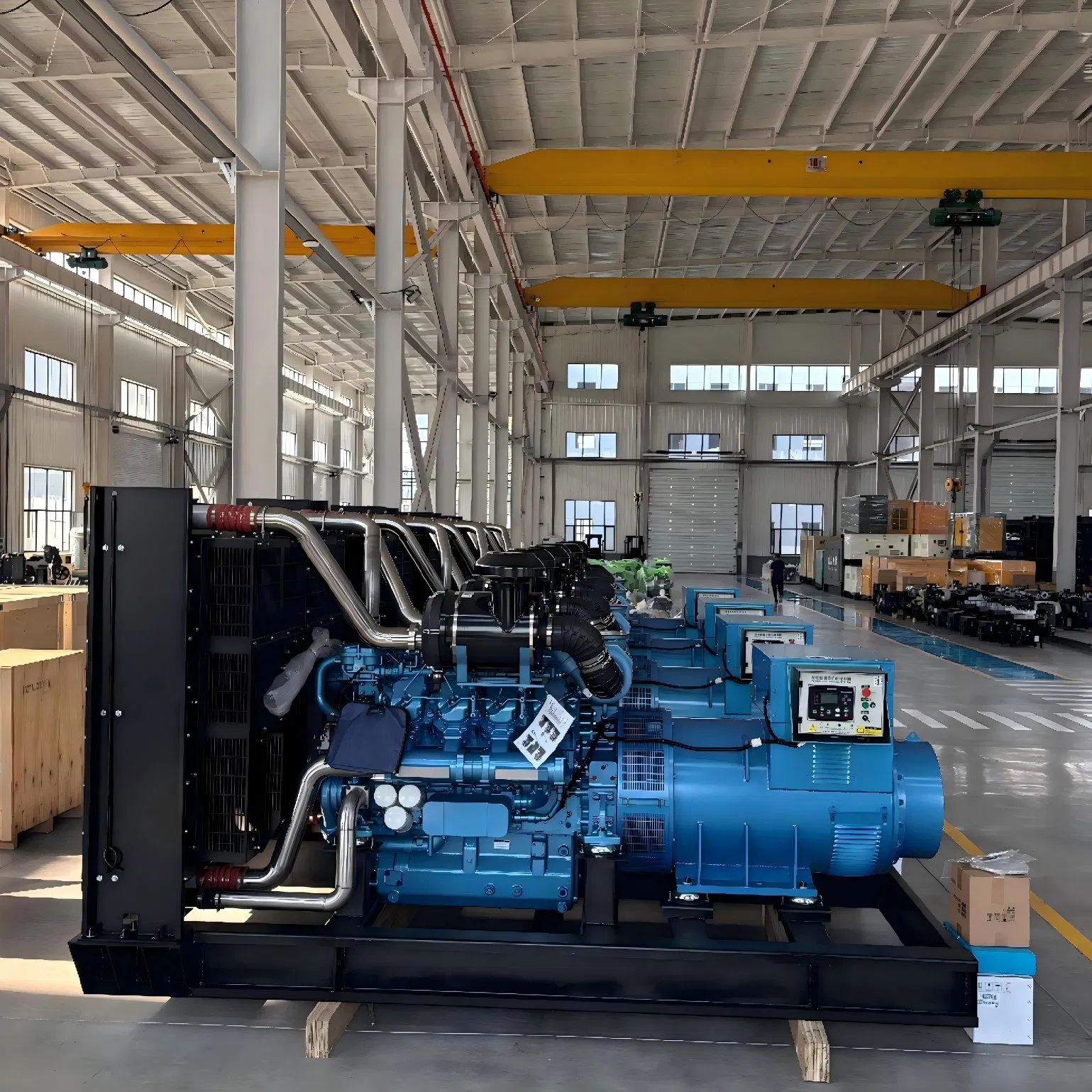 450kw 6 مجموعة مولدات ديزل مبردة بالماء 625kVA نوع مقطورة مفتوحة وصامتة للطاقة الاحتياطية الصناعية