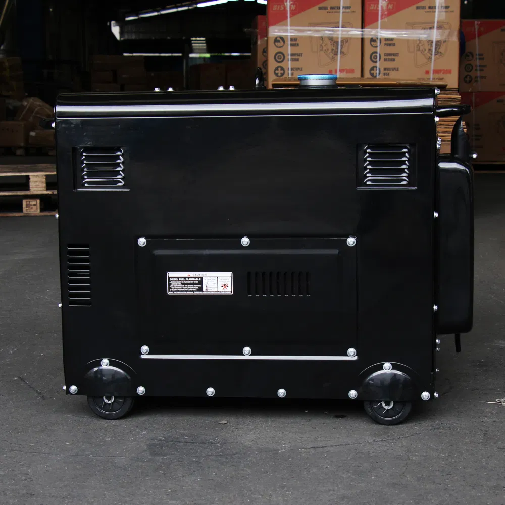 6kw 6kVA مولدات ديزل كهربائية صامتة مبردة بالهواء ثلاثية الطور