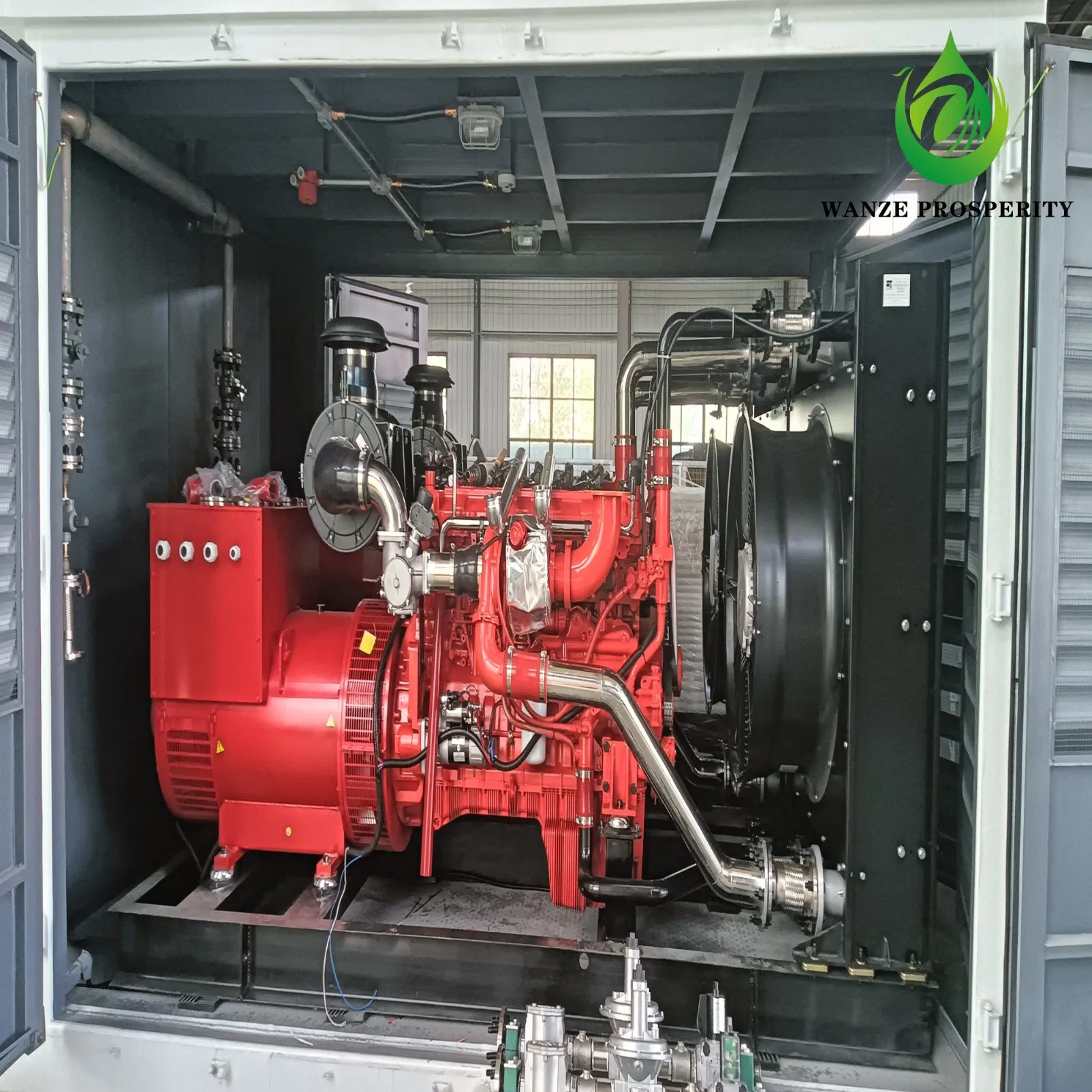 400kw مجمع تجاري هادئ وصديق للبيئة مجموعة مولدات ديزل/بيوغاز/غاز/كهرباء