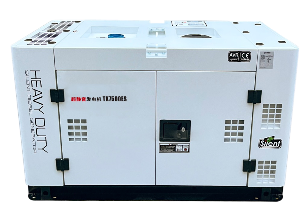 3kw 4kVA 5.5kw 7kVA 6kw 7.5kVA 7kw 9kVA 9kw 11kVA 10kw 12.5kVA 11kw 12kw 15kw 18kVA مولد ديزل صامت مبرد بالهواء ذو أسطوانة مزدوجة رباعية الأشواط بدء إلكتروني