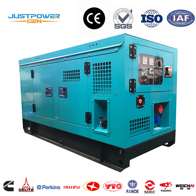 30kVA مولد ديزل صامت بنك فندق متجر ضوضاء منخفضة هيكل مدمج وقود منخفض بواسطة ويشاى بودوان مولدات كهربائية