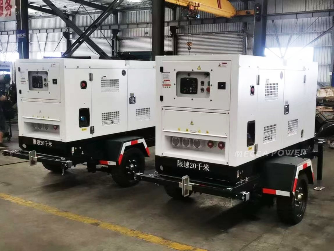 سعر المصنع 200kw 250kVA مولد ديزل صامت مثبت على مقطورة بمحرك بيركنز في المملكة المتحدة للبيع
