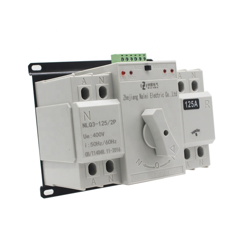 مفتاح النقل التلقائي 100AMP لمولد الديزل 2p 125A التحويل التلقائي للنقل