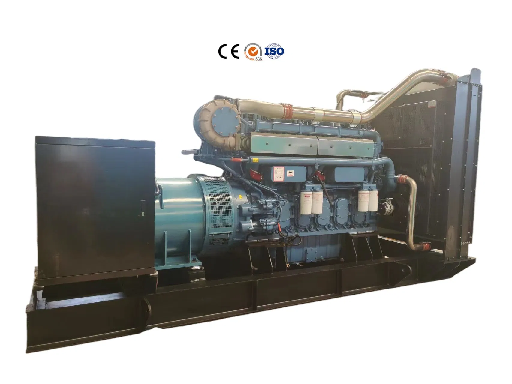 50kw- 500kw مولد ديزل كهربائي مع غطاء عازل للصوت منخفض الضوضاء مزود بمحرك ويشاى يوتشاى للاستخدام الصناعي والمنزلي والفندقي
