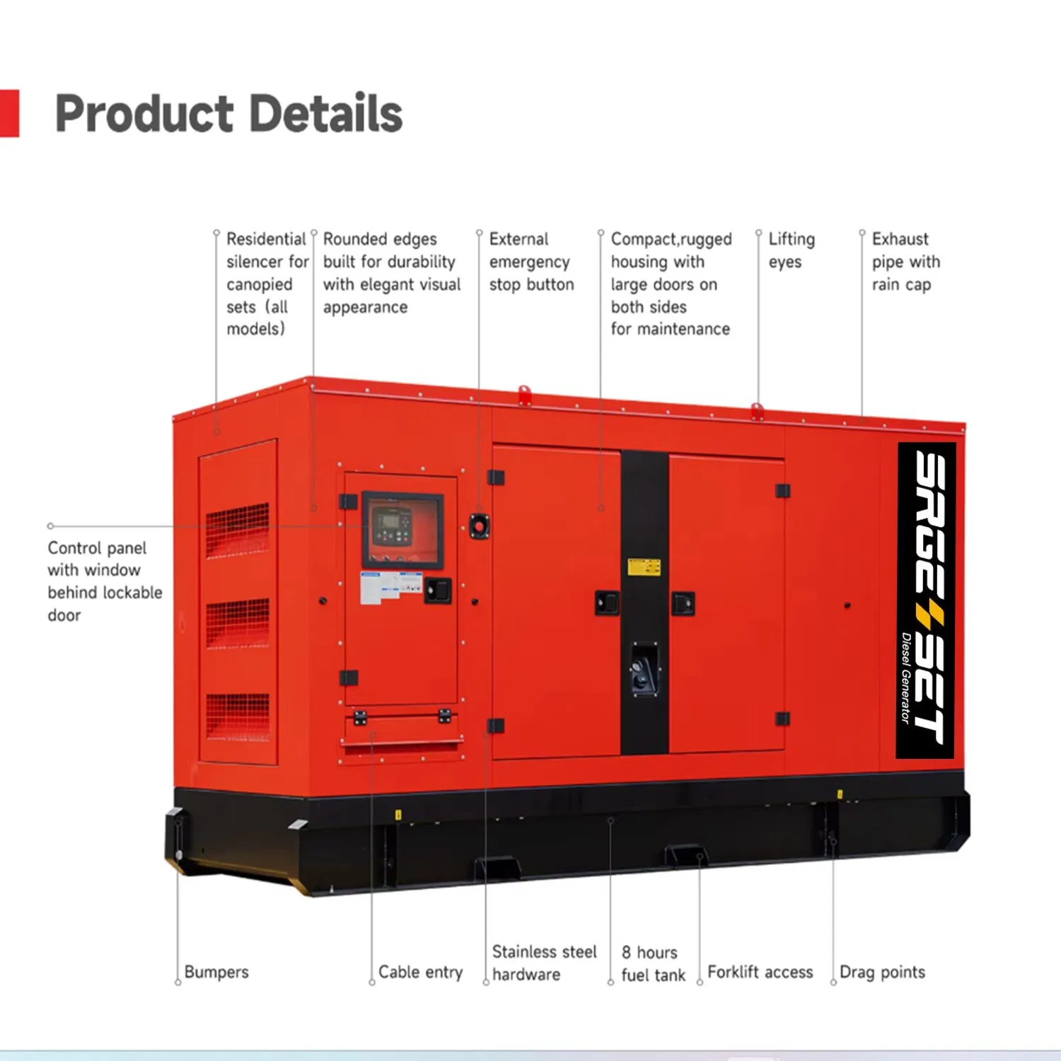 200kw 250kVA مولد ديزل كهربائي مزود بتبريد بالماء وصوت منخفض وصامت