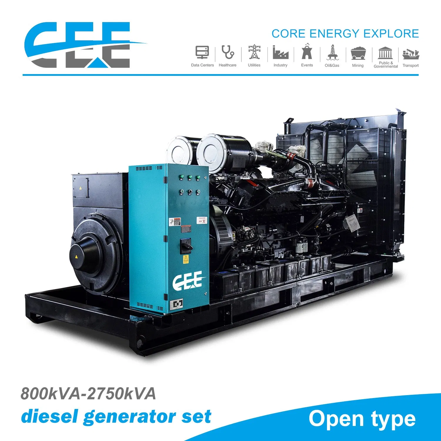 800-1500kw مولد ديزل ذكي مع لوحة فشل الشبكة التلقائي لمركز البيانات للطوارئ