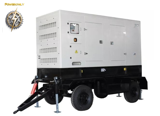 50kVA 100kVA 200kVA مولدات ديزل صامتة مثبتة على مقطورة من الصين نوع مولد ديزل متنقل مع مقطورة في باكستان