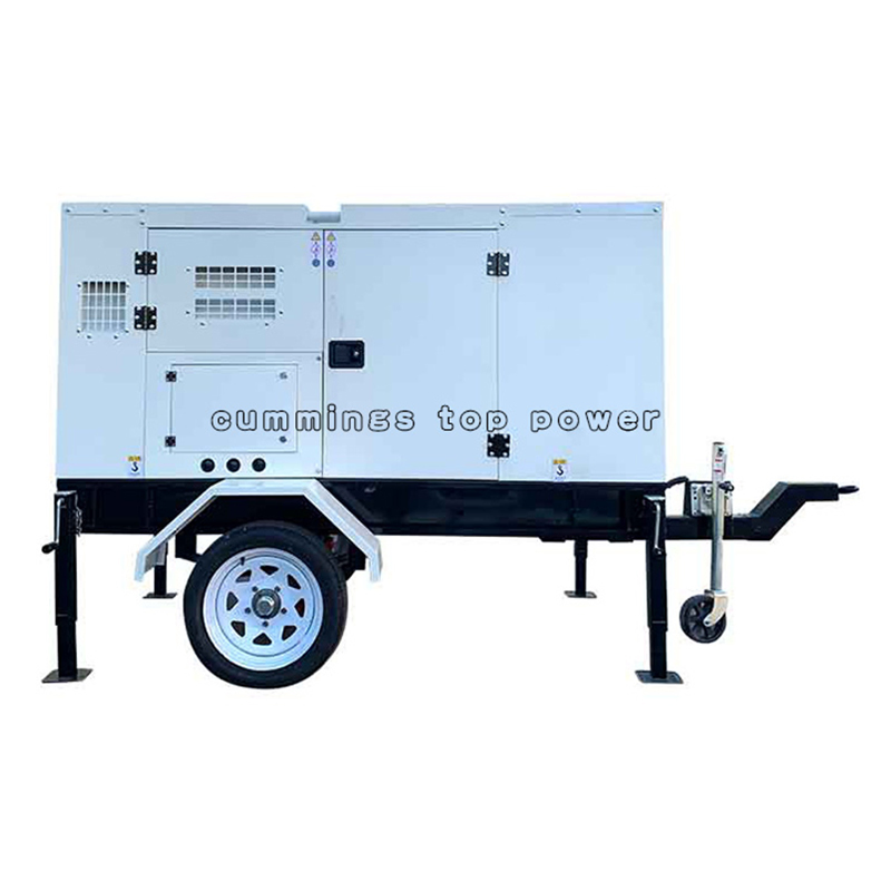 50kw 60kw مولد كهربائي ديزل صامت مزود بالطاقة المحمولة على مقطورة
