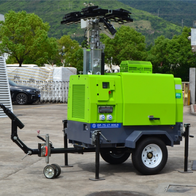 يانغدونغ 8kw برج إضاءة خارجية 4*1000W مولد ديزل متنقل