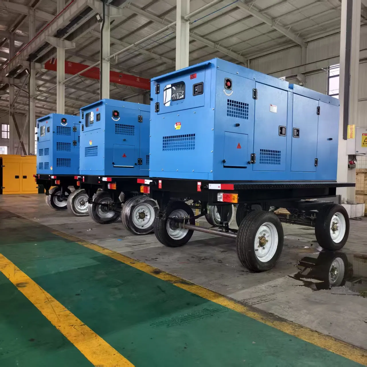 مولد ديزل محمول 562.5kVA 450kw مقطورة نوع متحرك للمناجم أو حقول النفط