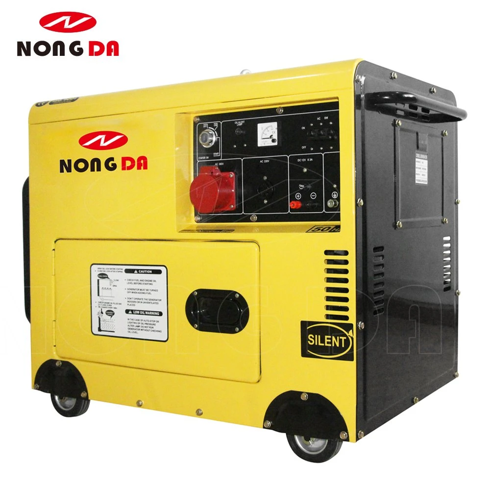 5kVA 6.5kVA 7.5kVA 8kVA مولد ديزل صغير صامت ومبرد بالهواء