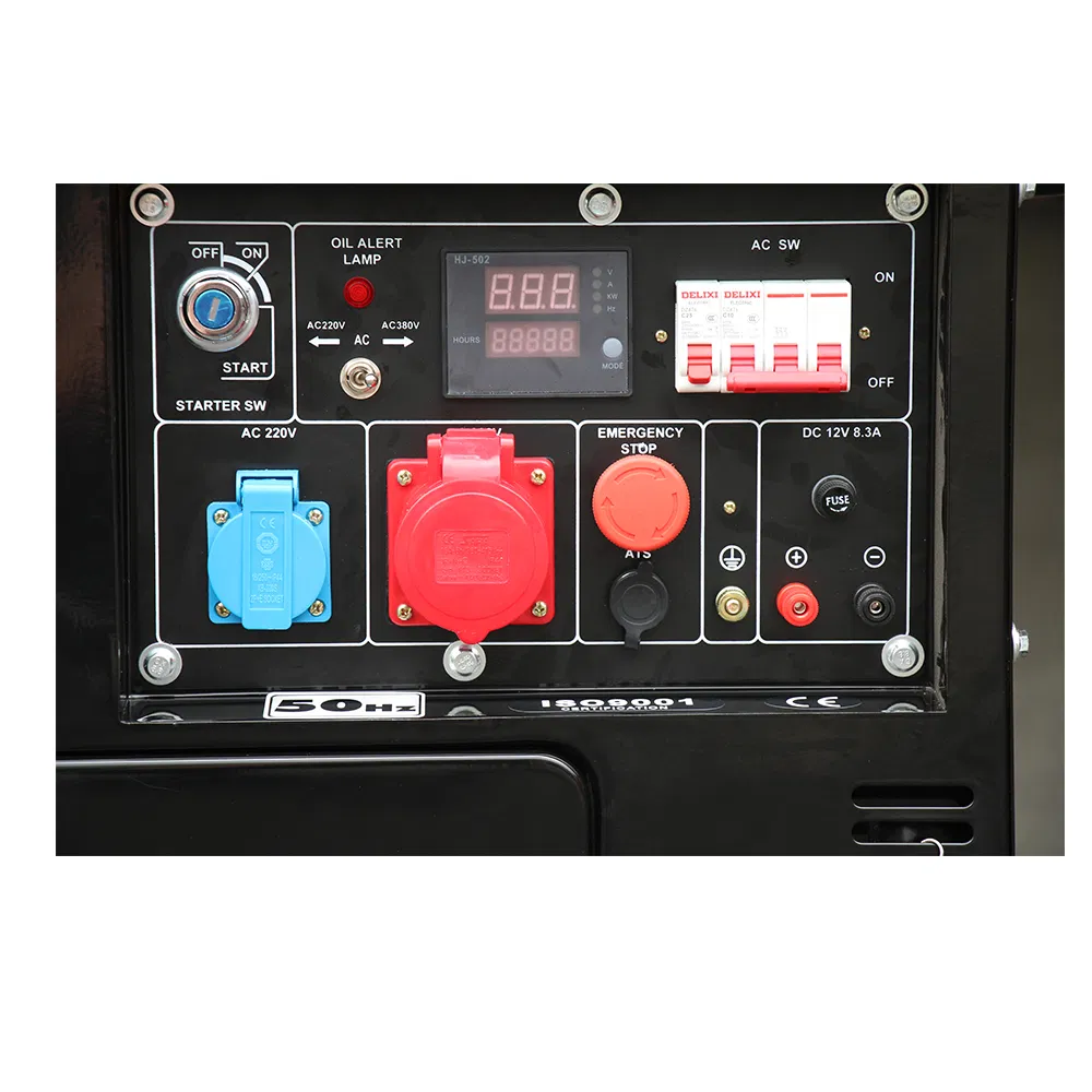 6kw 6kVA مولدات ديزل كهربائية صامتة مبردة بالهواء ثلاثية الطور