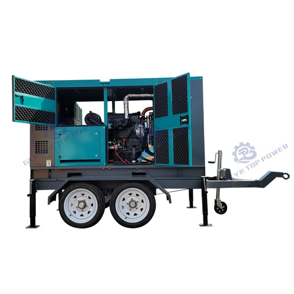160kw مولد كهربائي ديزل صامت مثبت على مقطورة