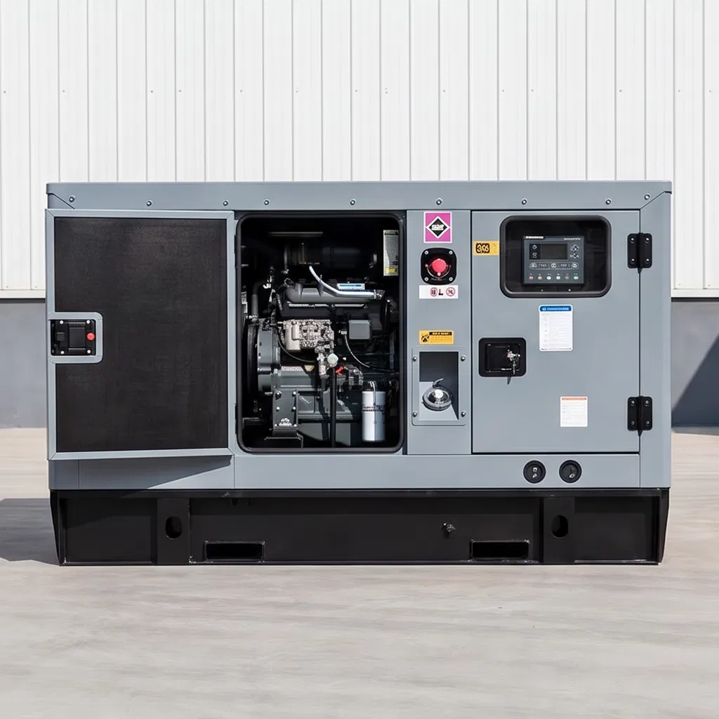 محرك صديق للبيئة 100kw مستوى 3 معيار الانبعاثات مجموعة مولدات ديزل صناعية مثبتة على منصة في مستودع الطاقة