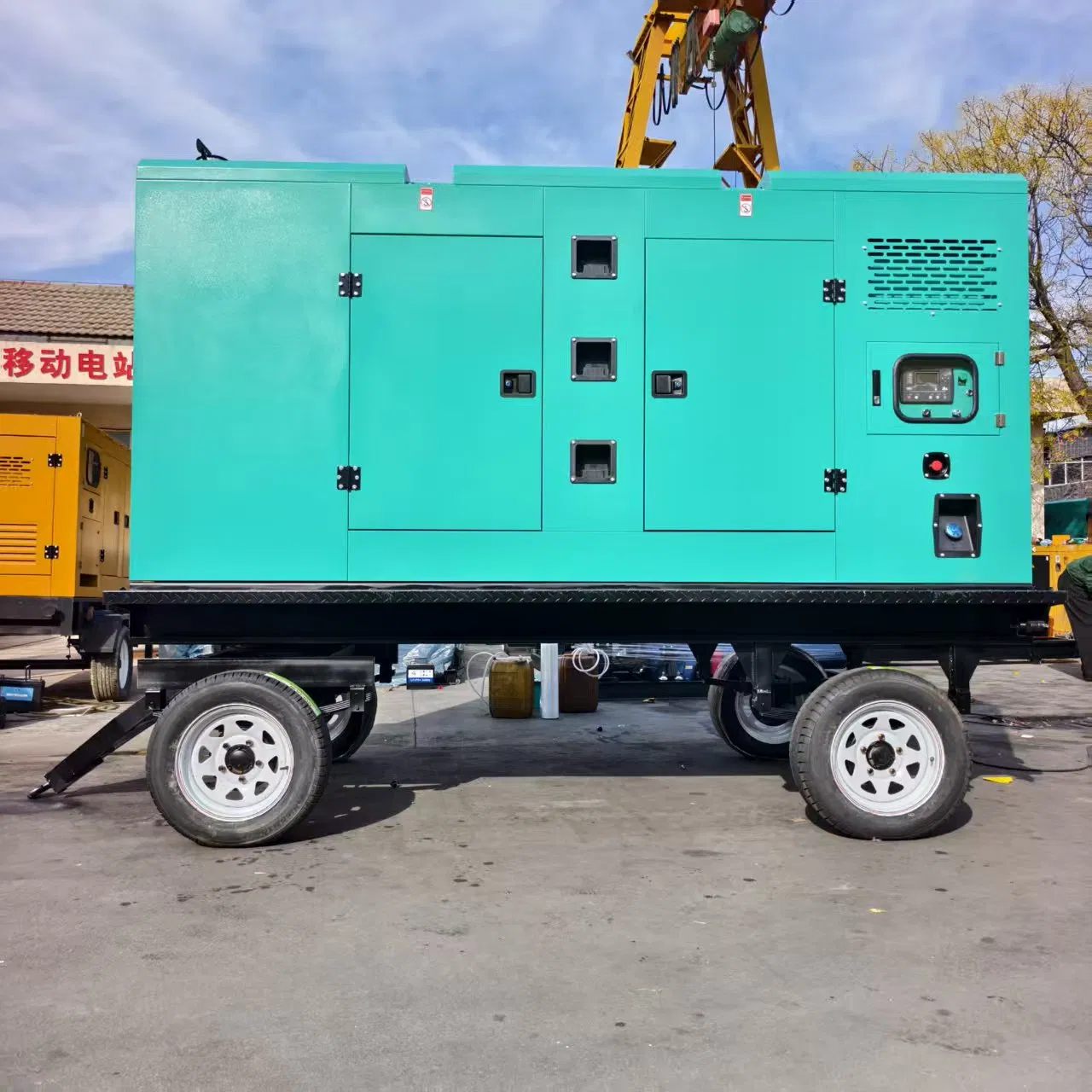 مولد ديزل محمول 562.5kVA 450kw مقطورة نوع متحرك للمناجم أو حقول النفط
