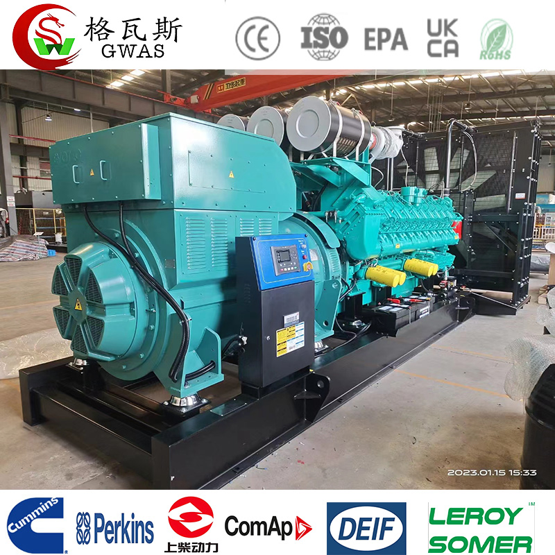 640kw/800kVA مجموعة مولدات الديزل المفتوحة للأحمال الثقيلة والتشغيل المستمر