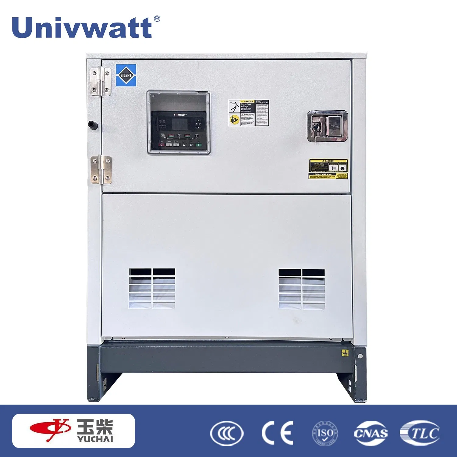 600kw / 750kVA مجموعة مولدات الديزل الكهربائية الصامتة من يوتشاي للاستخدام المستمر