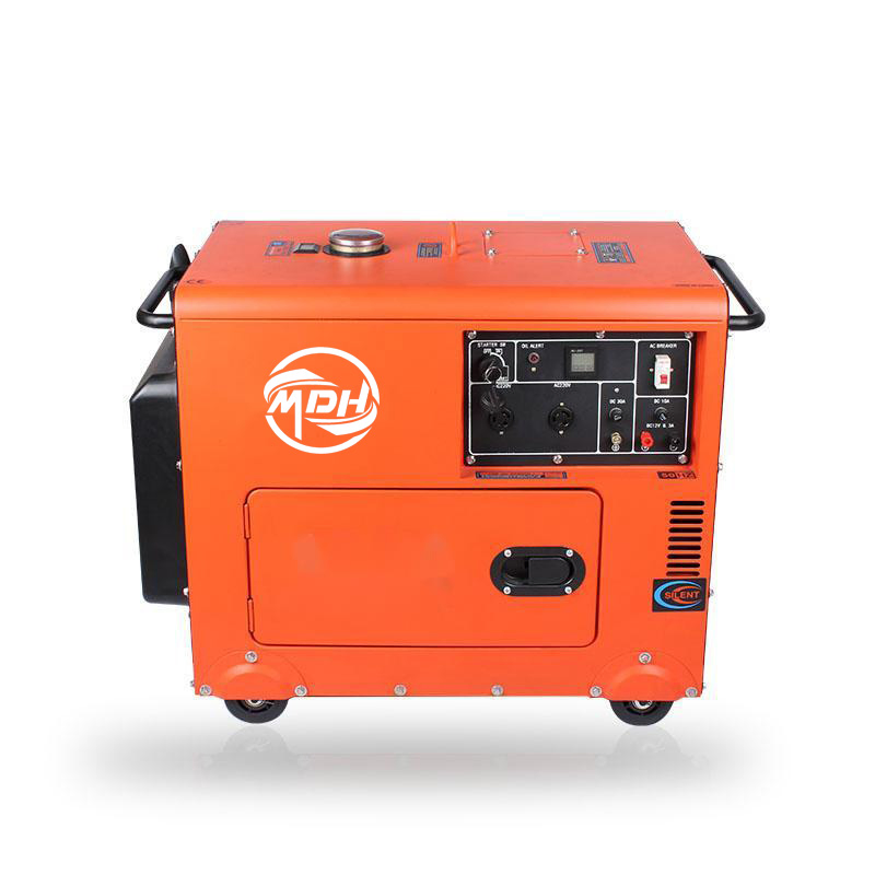 مولد ديزل صامت مبرد بالهواء 5kVA Mdh6500se 220V 50Hz/60Hz