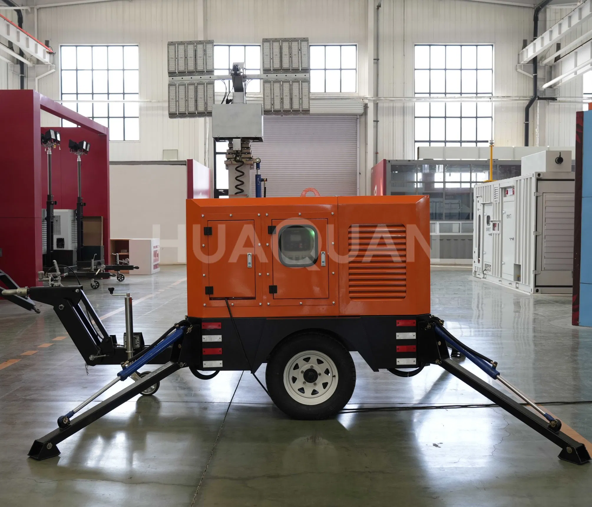 15kw مجموعة مولدات الديزل المتنقلة لأبراج الإضاءة الفعالة