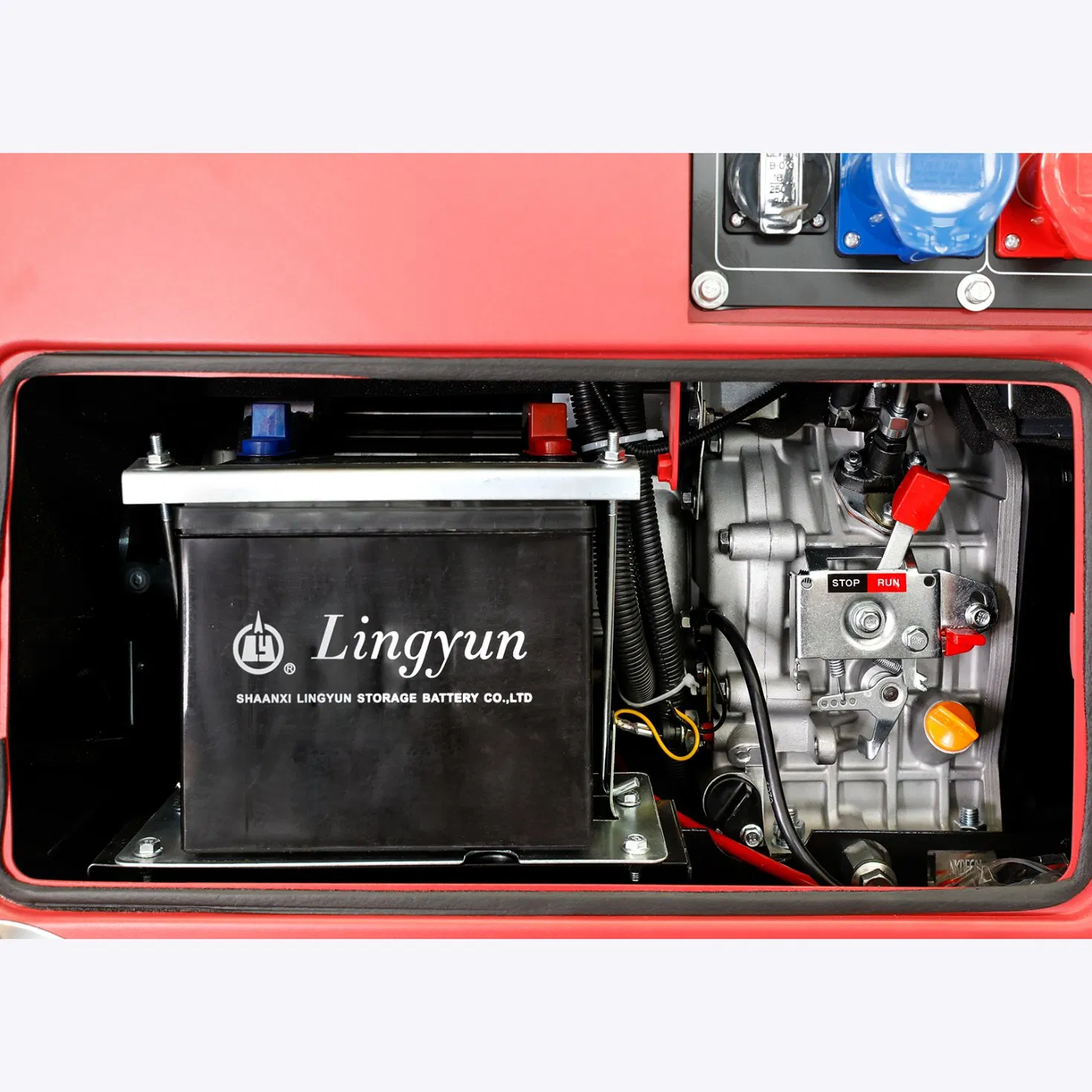 مولد ديزل صامت مبرد بالهواء 5kVA Mdh6500se 220V 50Hz/60Hz