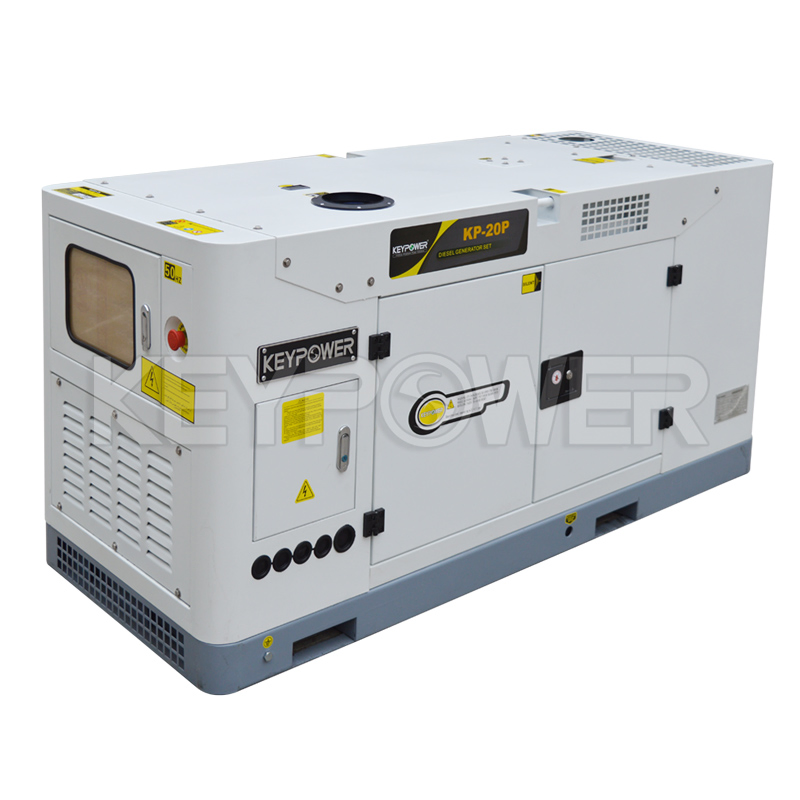 16 ساعات خزان الوقود إمداد الطاقة الرئيسية 16kw 20kVA مولد ديزل صامت مبرد بالماء