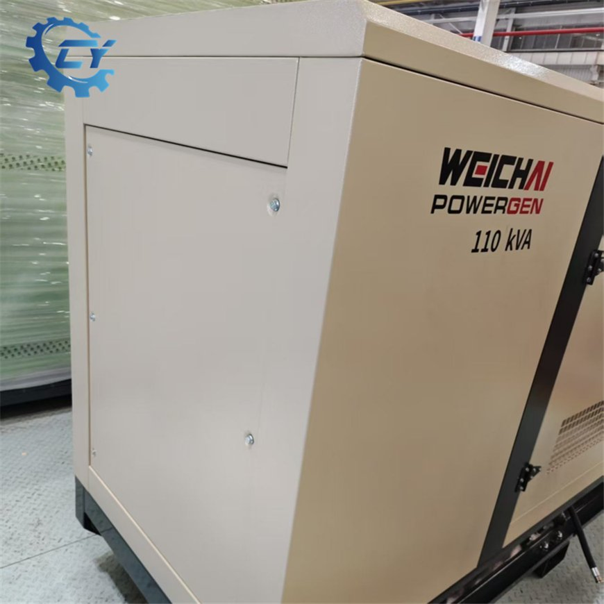 مولد ديزل صامت ومضاد للصوت من ويشاى 110kVA مزود بالطاقة