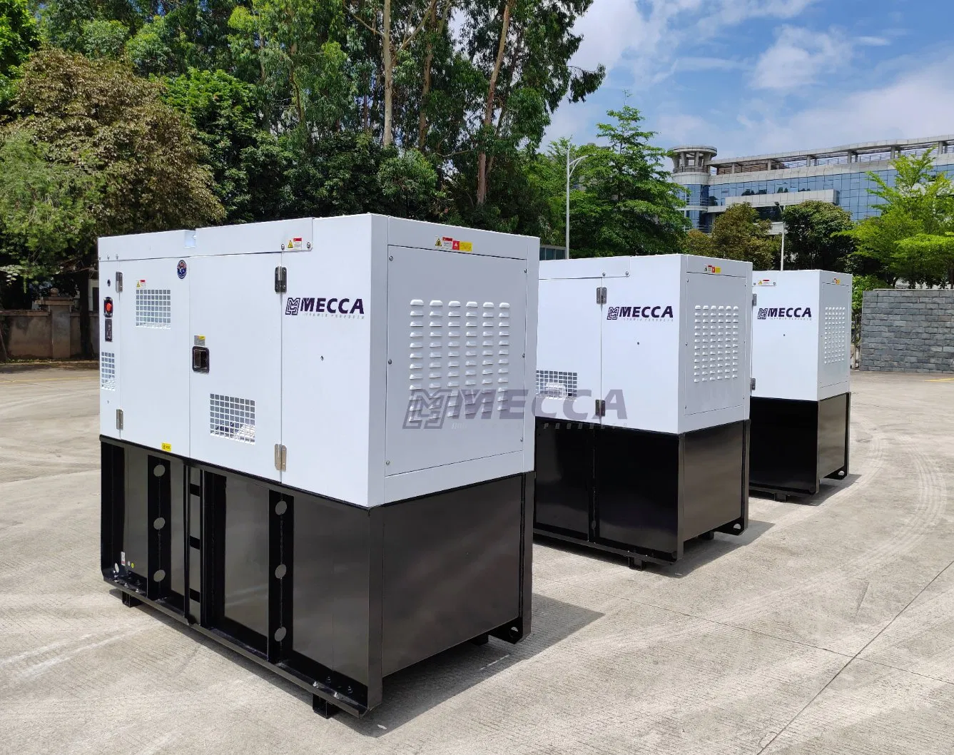 مولدات كهربائية صامتة للاتصالات، تكديس مزدوج 25kVA 35kVA 50kVA 60kVA 75kVA 100kVA تحكم عن بعد، مبردة بالهواء، ديزل، بدء كهربائي مستمر