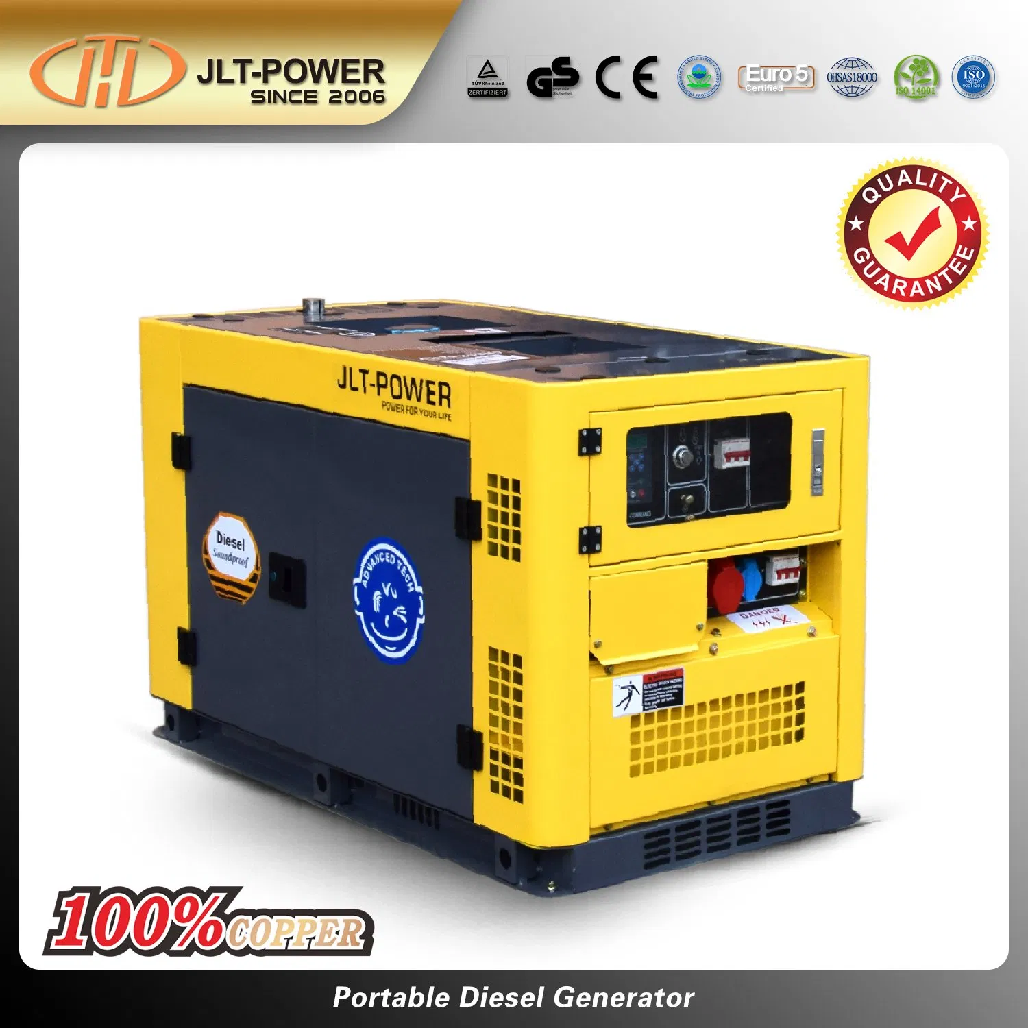 مولدات ديزل فائقة الصمت مصنوعة بالكامل من النحاس 4.5kw إلى 15kw مبردة بالهواء 6kva 8kva 10kva 12kva مولدات 110v 220v 380v 50hz 60hz