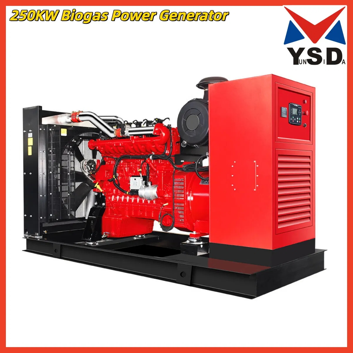 كفاءة عالية 50/60Hz 1500rpm وقود مزدوج خشب غاز ديزل نيتروجين محرك ويشاي باور مولد ليروي سوماير بيومس سي إن جي إل بي جي إل إن جي 250kw مجموعة مولد الغاز الحيوي