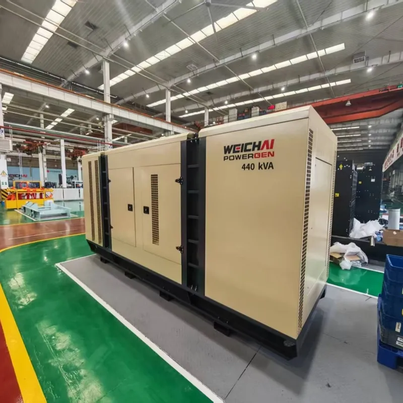 نوع صامت 440kVA مجموعة مولدات ديزل ويشاى إمداد الطاقة الصناعية