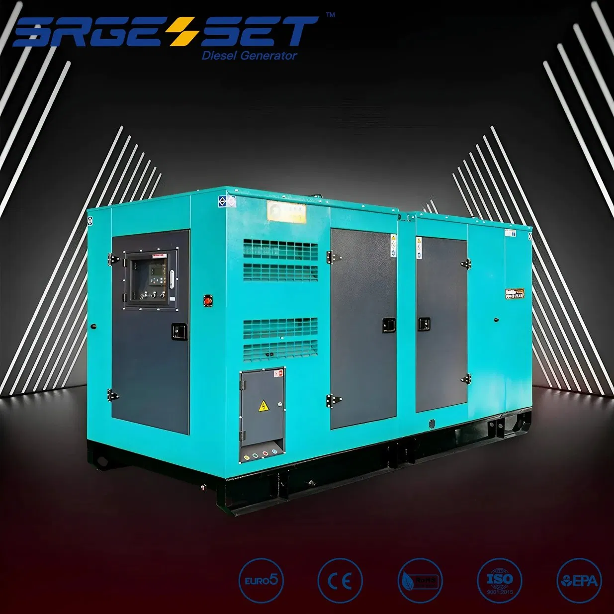 200kVA مولد ديزل صامت مثبت على مقطورة 400V 50Hz 1500rpm احتياطي