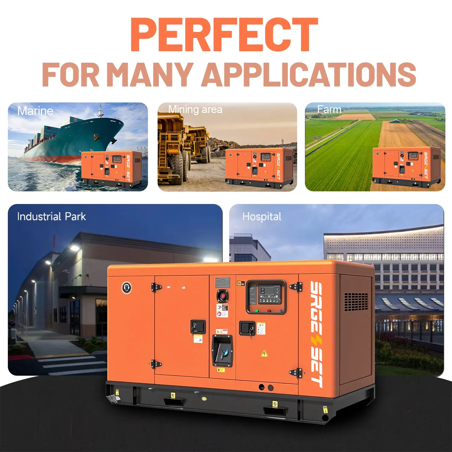 200kVA مولد ديزل صامت مثبت على مقطورة 400V 50Hz 1500rpm احتياطي