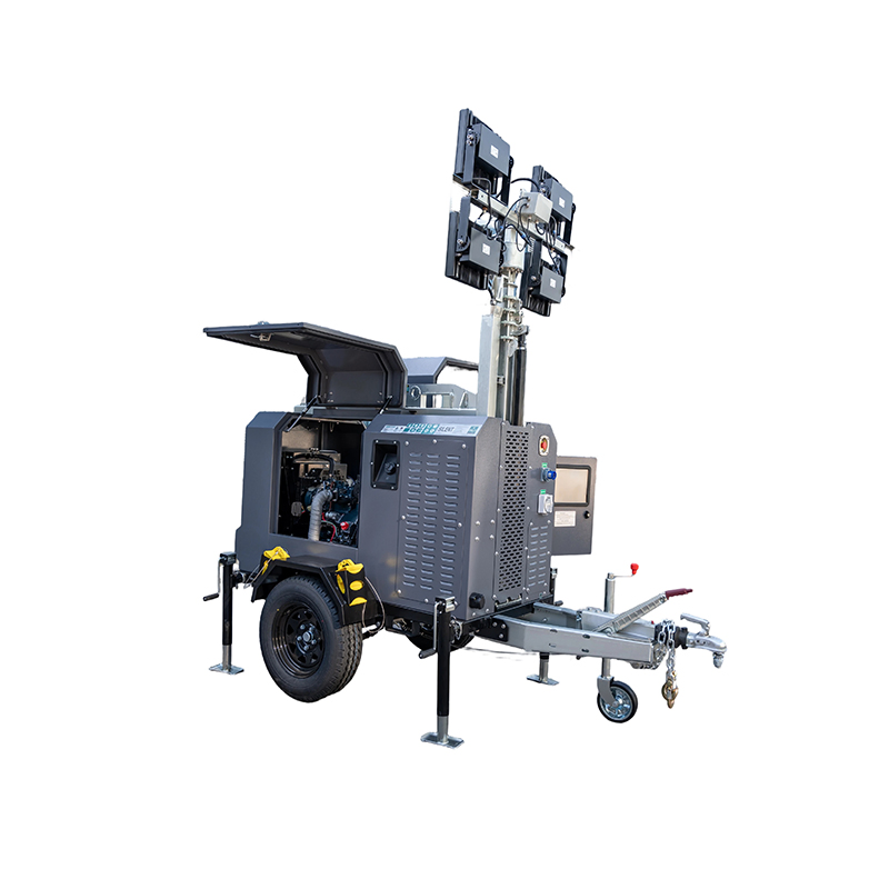 محمول 5kVA 6kVA 7kVA 8kVA 10kVA 12kVA 15kVA 20kVA 25kVA 30kVA رخيص عالي الجودة برج ضوء LED متنقل مولد 4 عجلات