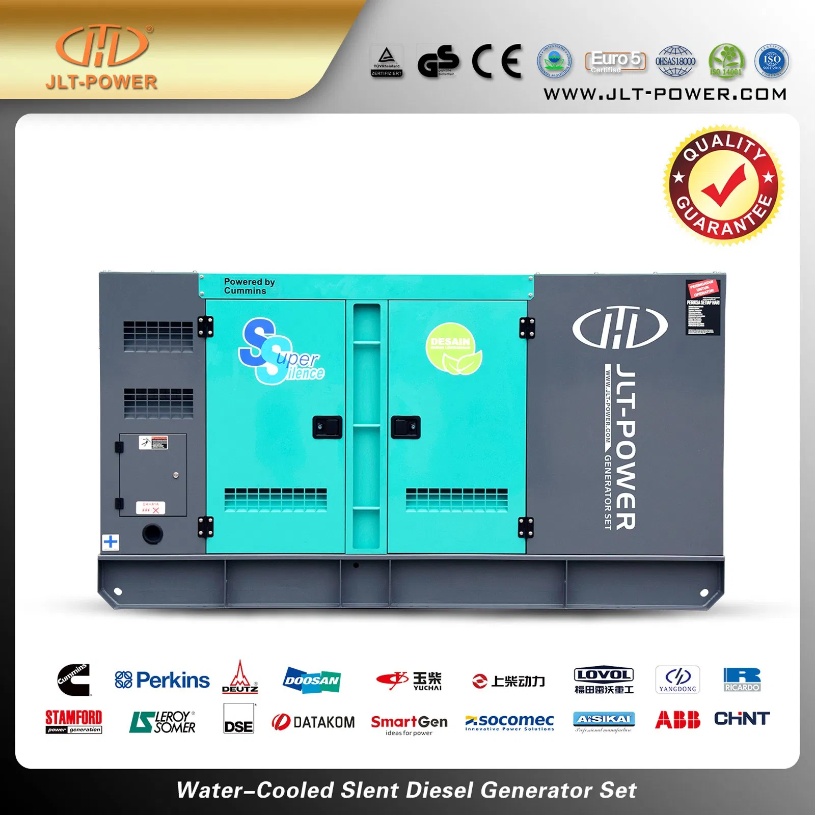 80KW 100KVA مولد ديزل ريكاردو مثبت على مقطورة 380V 50Hz لموقع البناء نشر سريع