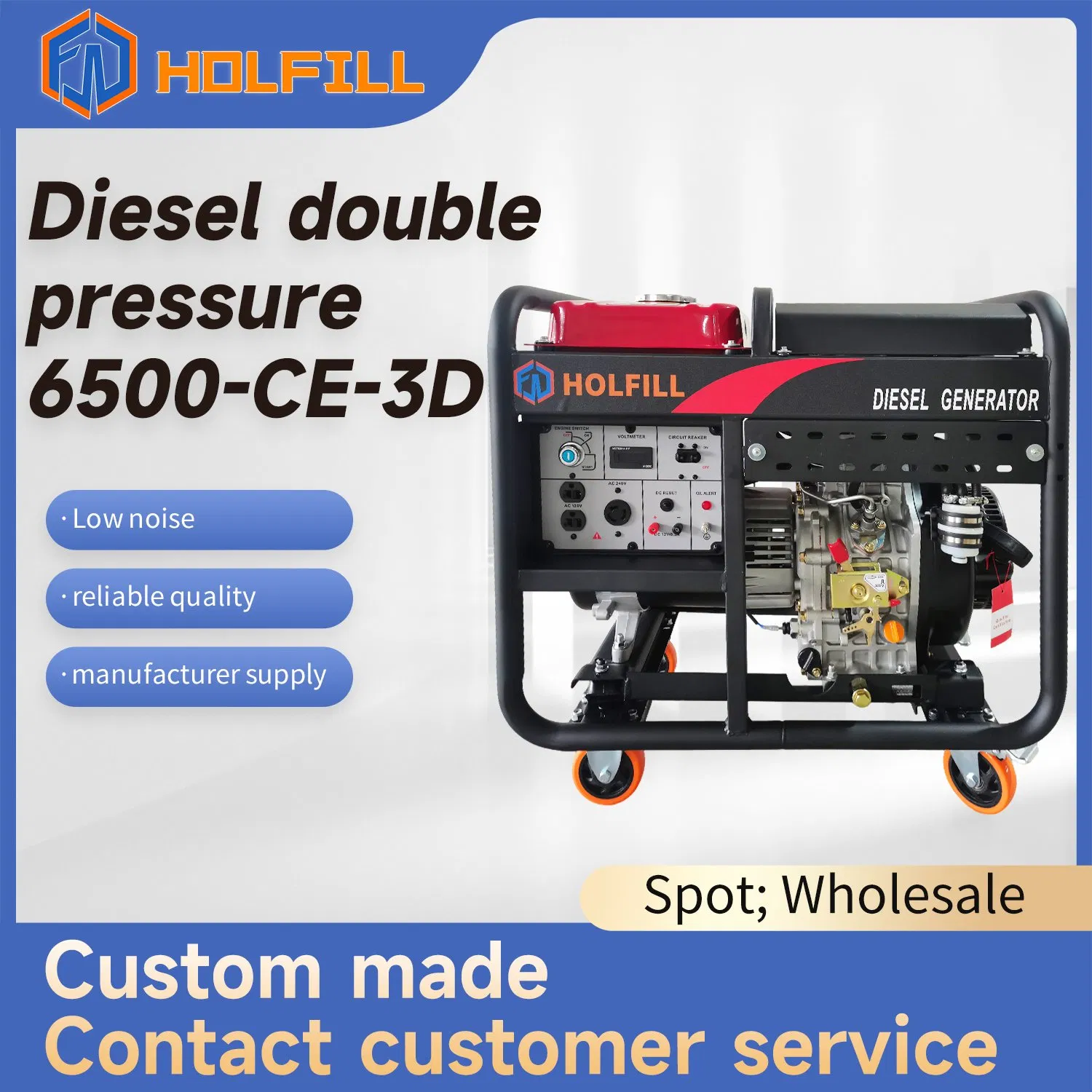 5kw/5.5kw مولد ديزل مفتوح 120V/230V طاقة موثوقة جهد مزدوج للبناء والاحتياطي الطارئ