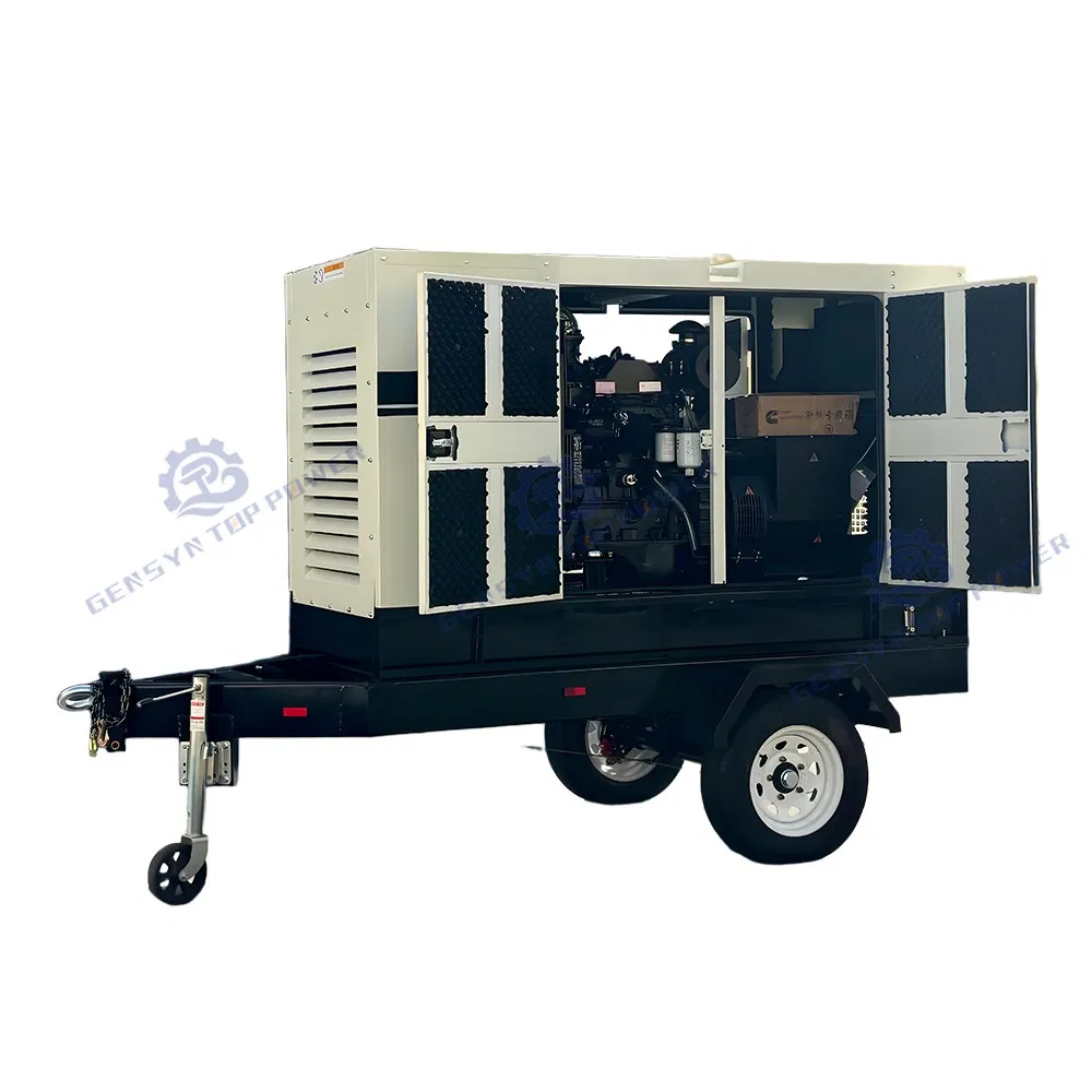 160kw مولد كهربائي ديزل صامت مثبت على مقطورة