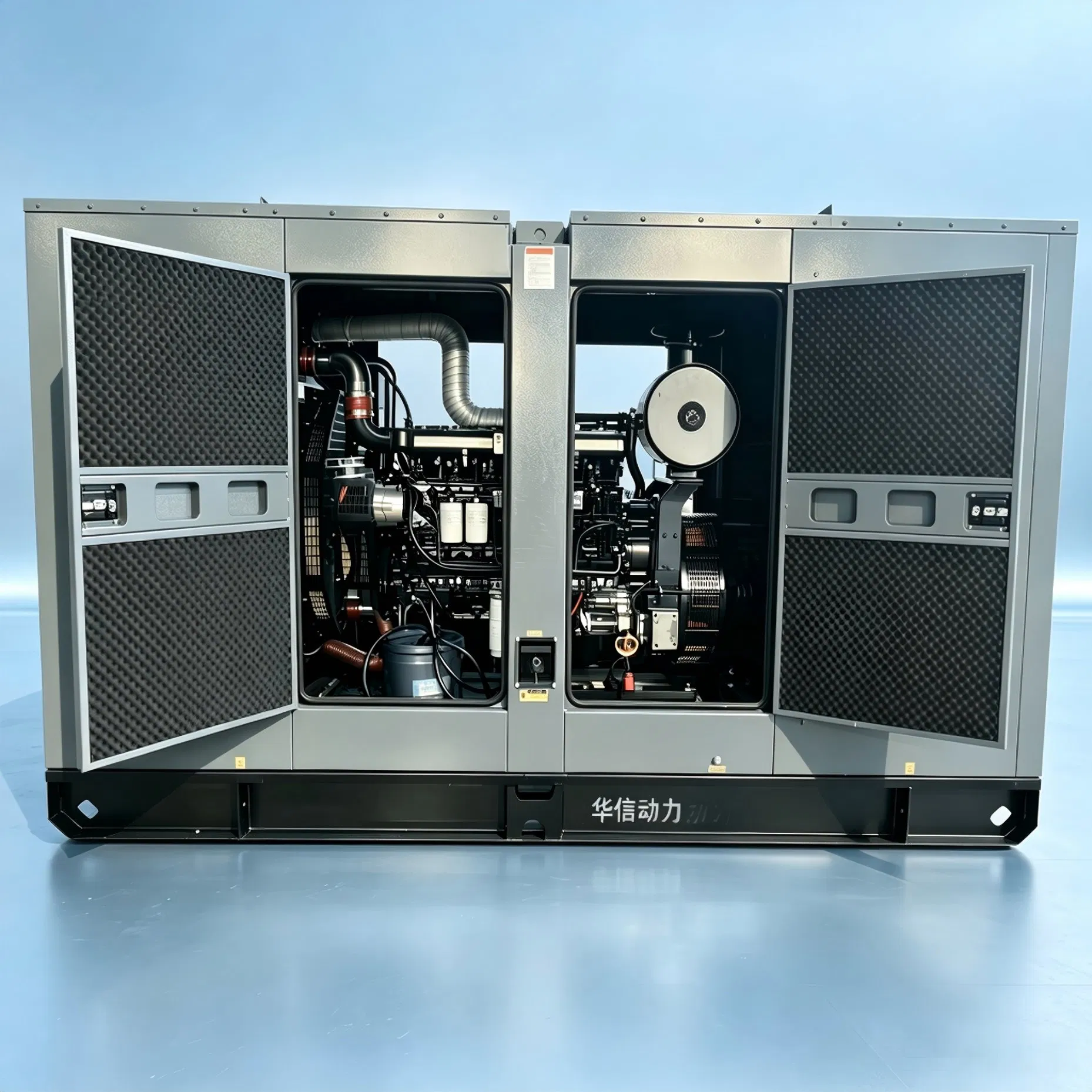50kw- 500kw مولد ديزل صامت منخفض الضوضاء مع غطاء عازل للصوت ومحرك بيركنز لمختلف الصناعات