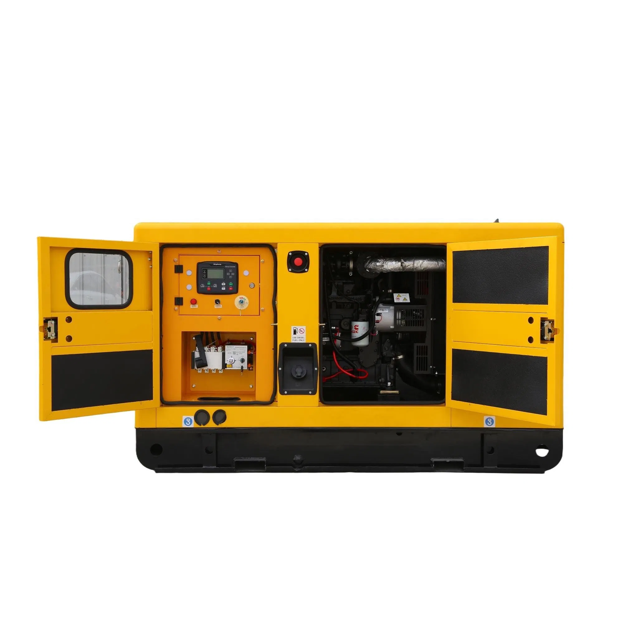 بيع ساخن 40kw 50kVA مولد صامت منخفض الضوضاء يعمل بالماء وقود الديزل 3 مرحلة 50Hz 60Hz استهلاك منخفض للوقود احتياطي صناعي للطوارئ