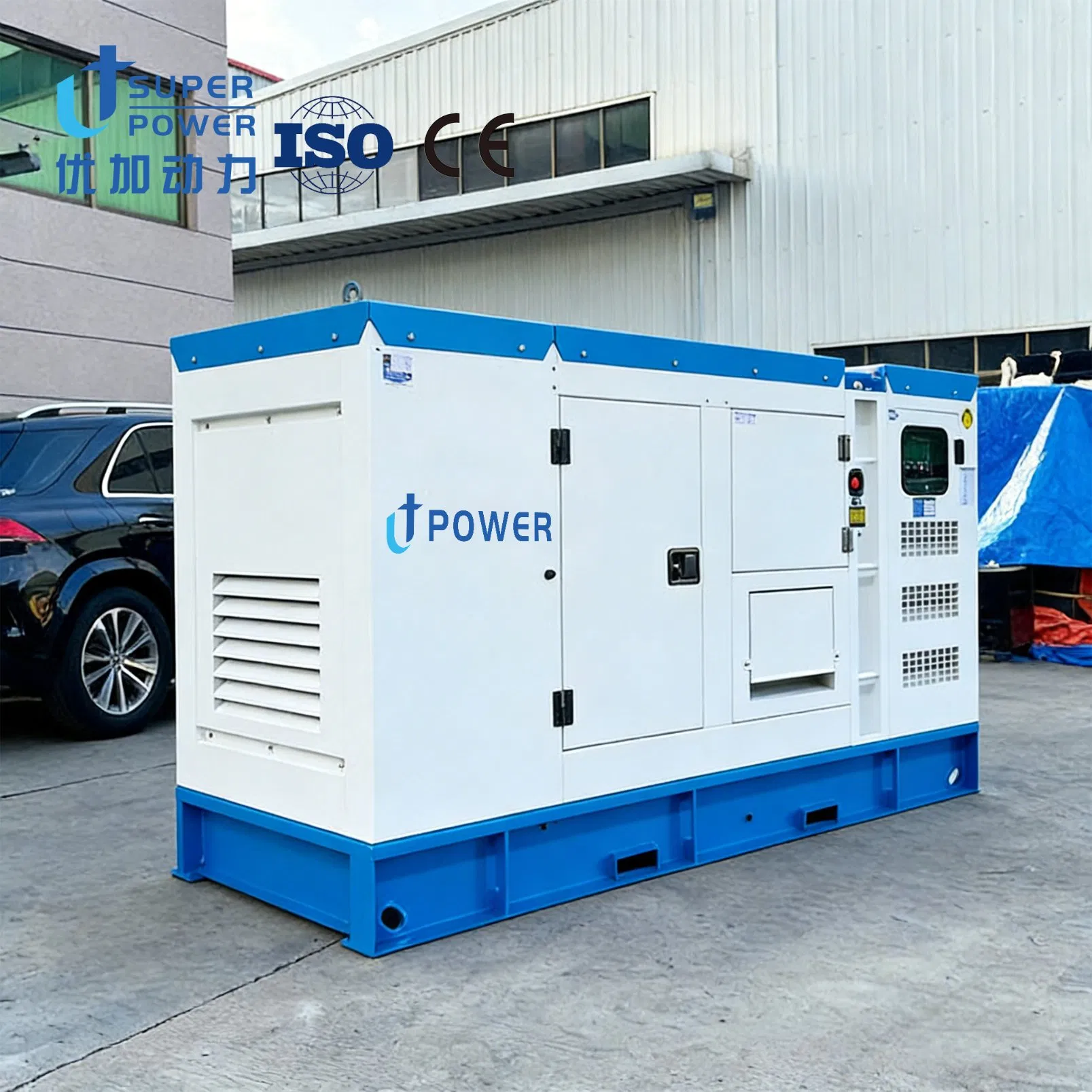 مولد ديزل صامت صديق للبيئة 100kVA 200kVA 300kVA 400kVA بكفاءة عالية وانبعاثات منخفضة للطاقة الاحتياطية في مشاريع البناء