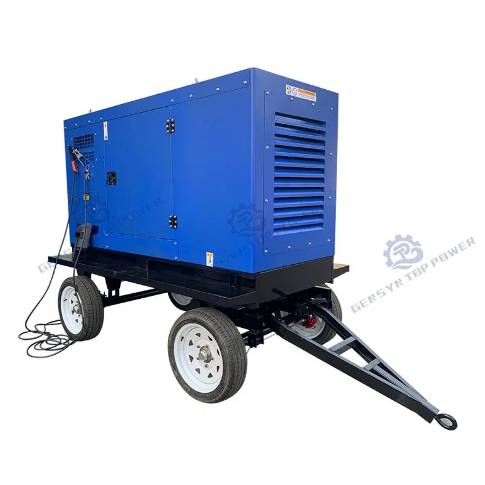 160kw مولد كهربائي ديزل صامت مثبت على مقطورة