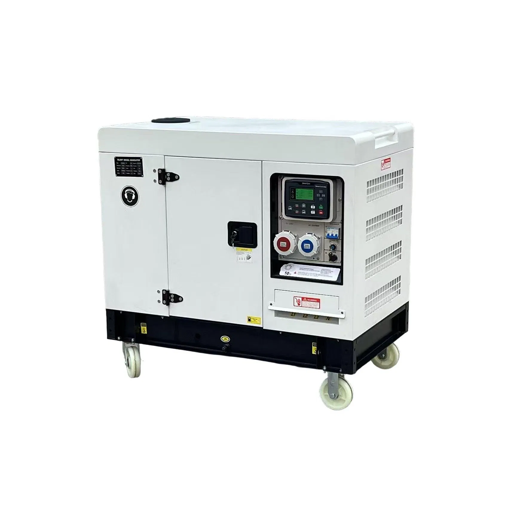 9kw 12kVA مولد صامت ثلاثي الطور أحادي الطور 220V 50Hz 60Hz مبرد بالماء بدء كهربائي ضوضاء منخفض محمول احتياطي صناعي مولد طاقة ديزل CE