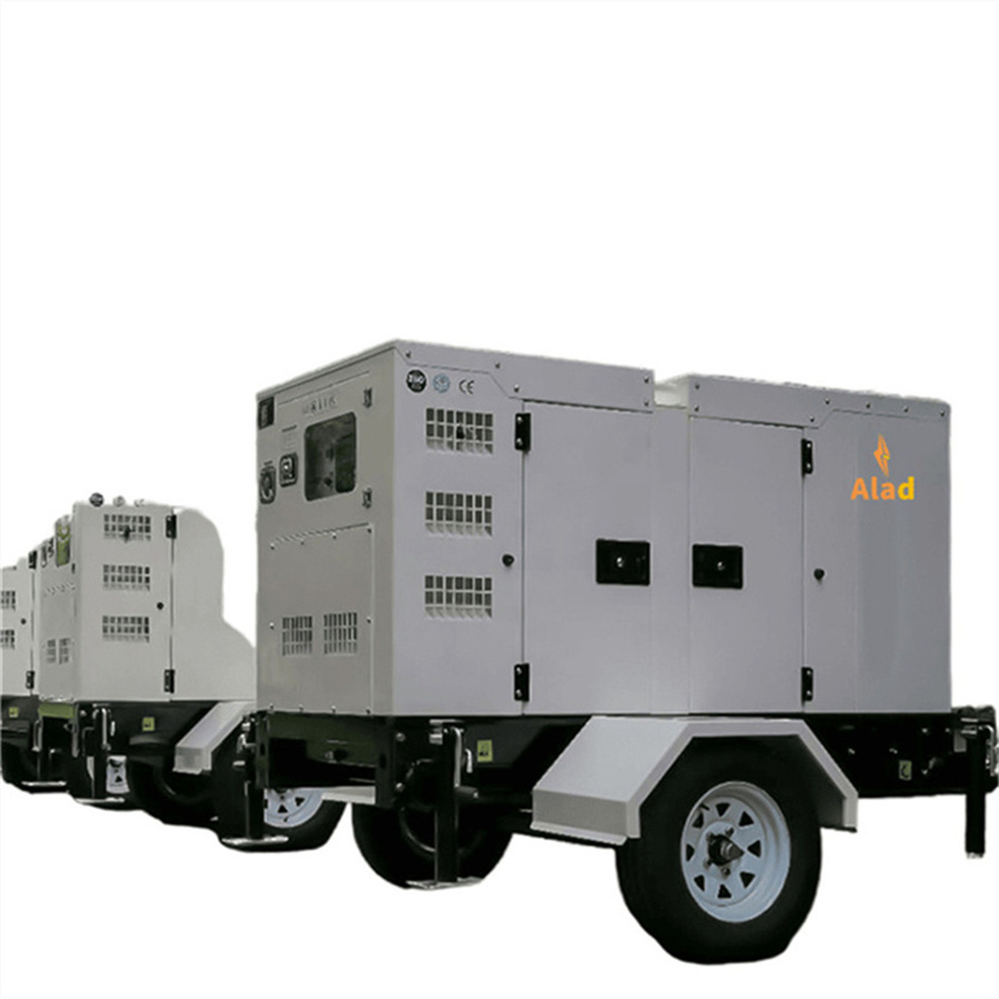 برج إضاءة متنقل مولد ديزل على مقطورة 120kVA150kVA