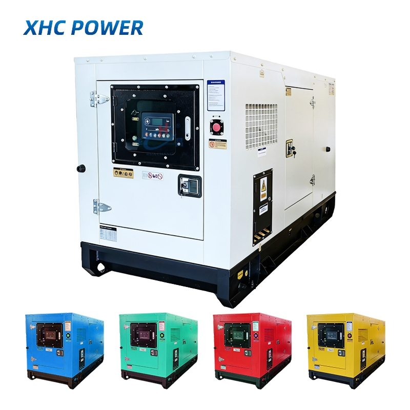 محرك كامينز بيركنز ويشاي 10kVA 15kVA 20kVA 50kVA 100kVA 150kVA 350kVA 400kVA مبرد بالماء 3-Phase مجموعة مولدات ديزل صامتة للطاقة الاحتياطية