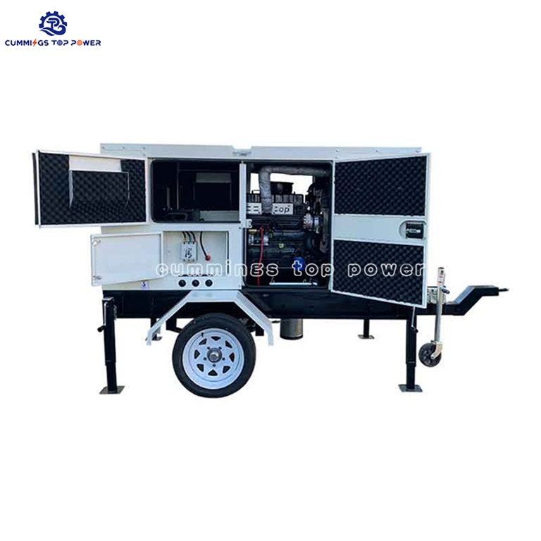 125kVA 20kVA 15 كيلوفولت أمبير 10kw ويشاى Wp6d132e200 مولد كهربائي ديزل صامت منخفض الضوضاء على مقطورة متنقلة