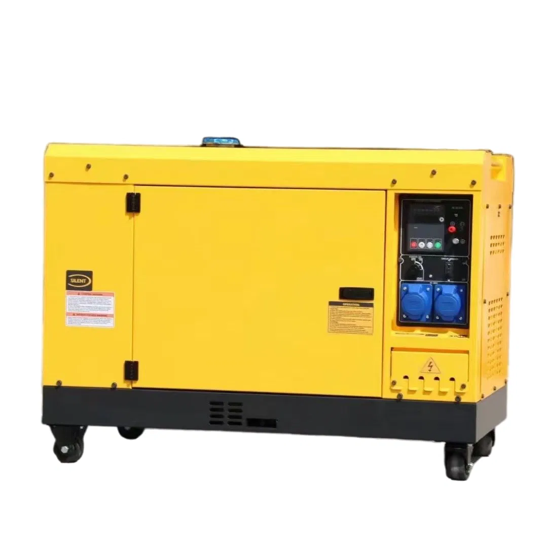 3kw 4kVA 5.5kw 7kVA 6kw 7.5kVA 7kw 9kVA 9kw 11kVA 10kw 12.5kVA 11kw 12kw 15kw 18kVA مولد ديزل صامت مبرد بالهواء ذو أسطوانة مزدوجة رباعية الأشواط بدء إلكتروني